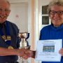 Doreen Lindsey, oldest lady, receiving her certificate and trophy from Mike Cross, President of Chester & NW CTC.